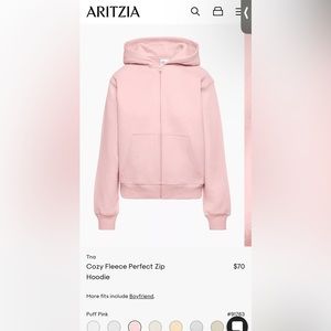 TNA Short pink zip up